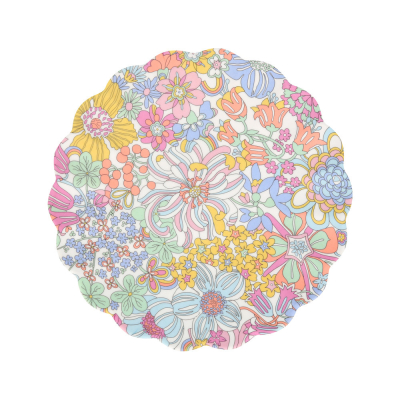Meri Meri x Liberty Rainbow Garden Melamine Small Plate|Meri