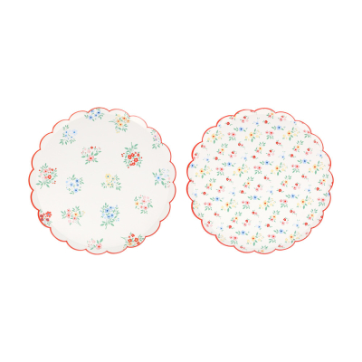 Ditsy Posy Scalloped Side Plates|Meri Meri