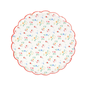 Ditsy Posy Scalloped Side Plates|Meri Meri