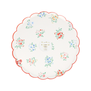 Ditsy Posy Scalloped Side Plates|Meri Meri