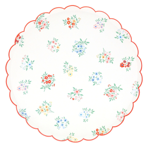 Ditsy Posy Scalloped Dinner Plates|Meri Meri