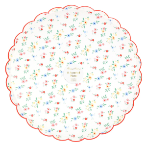 Ditsy Posy Scalloped Dinner Plates|Meri Meri