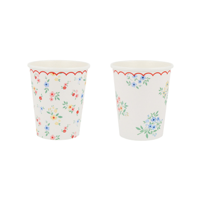 Ditsy Posy Scalloped Cups|Meri Meri