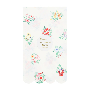 Ditsy Posy Scalloped Guest Towels|Meri Meri