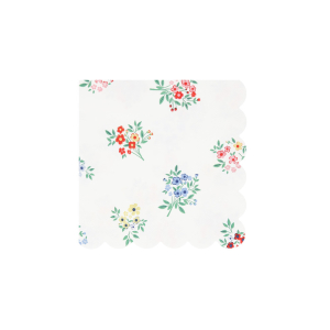 Ditsy Posy Scalloped Small Napkins|Meri Meri