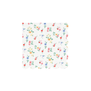 Ditsy Posy Scalloped Small Napkins|Meri Meri