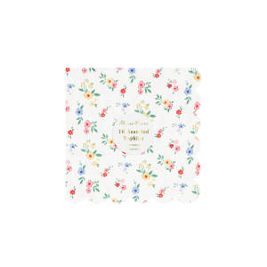 Ditsy Posy Scalloped Small Napkins|Meri Meri