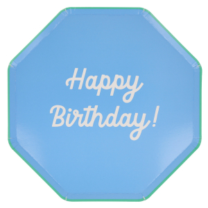 Mixed Happy Birthday Dinner Plates|Meri Meri
