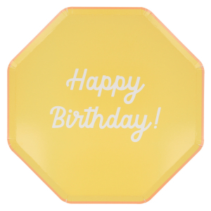 Mixed Happy Birthday Dinner Plates|Meri Meri