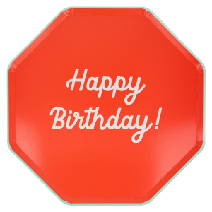 Mixed Happy Birthday Dinner Plates|Meri Meri