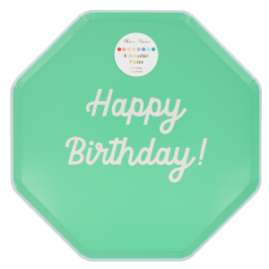 Mixed Happy Birthday Dinner Plates|Meri Meri