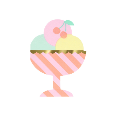 Ice Cream Sundae Napkins|Meri Meri
