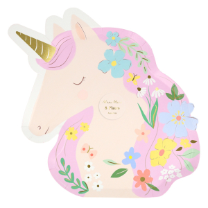 Meadow Unicorns Shaped Plates|Meri Meri