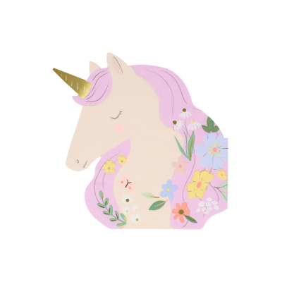 Meadow Unicorns Shaped Napkins|Meri Meri