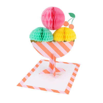 Honeycomb Ice Cream Sundae Card|Meri Meri
