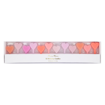 Pink Heart Candles|Meri Meri