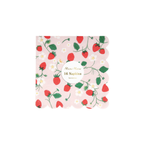Strawberry Pattern Small Napkins|Meri Meri