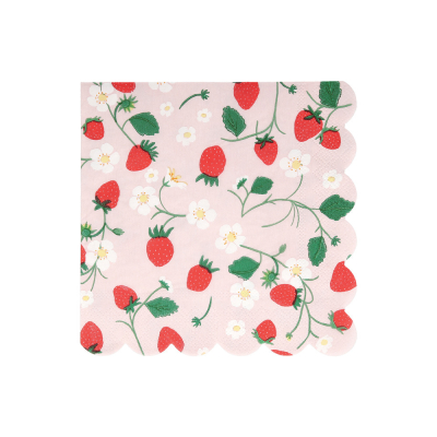 Strawberry Pattern Large Napkins|Meri Meri