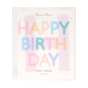 Scallop Pastel Happy Birthday Garland|Meri Meri