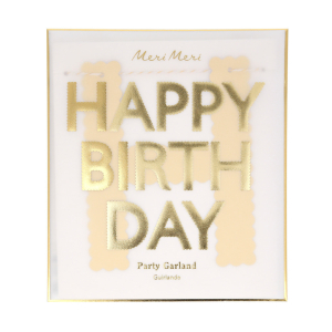Gold Scallop Happy Birthday Garland|Meri Meri