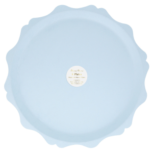 Large Blue Decorative Edge Compostable Plates|Meri Meri