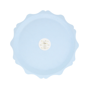Small Blue Decorative Edge Compostable Plates|Meri Meri