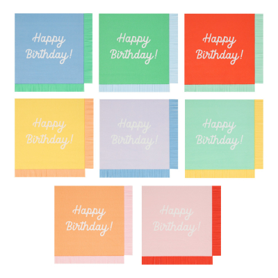 Mixed Happy Birthday Napkins|Meri Meri