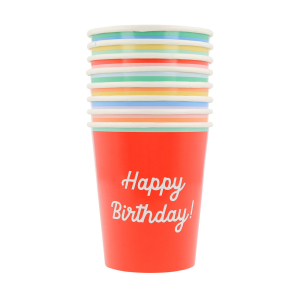 Mixed Happy Birthday Cups|Meri Meri