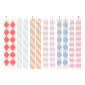 Patterned Table Candles|Meri Meri