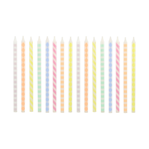 Pastel Patterned Candles|Meri Meri