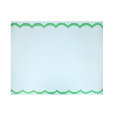 Scalloped Edge Blue Green Table Runner|Meri Meri