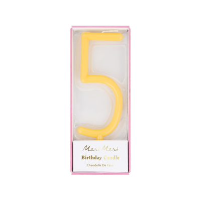 Large Slim Number 5 Candle|Meri Meri