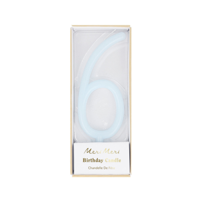 Large Slim Number 6 Candle|Meri Meri