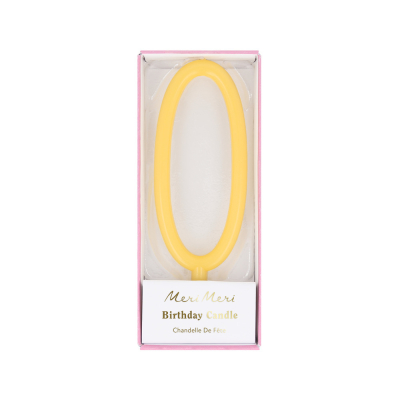 Large Slim Number 0 Candle|Meri Meri