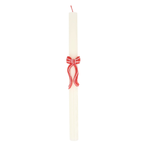 Red Stripy Bow Table Candles|Meri Meri
