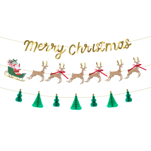 Sleigh And Reindeer Garland|Meri Meri