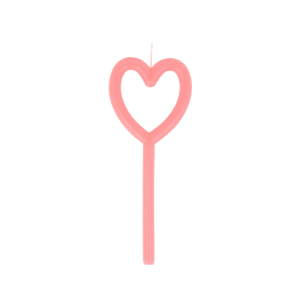 Large Slim Heart Candle|Meri Meri