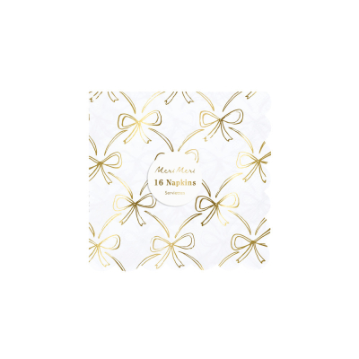 Gold Bow Small Napkins|Meri Meri