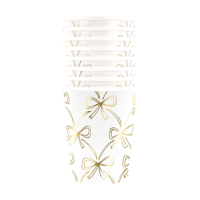 Gold Bow Cups|Meri Meri