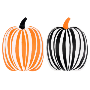 Stripe Pumpkin Plates|Meri Meri