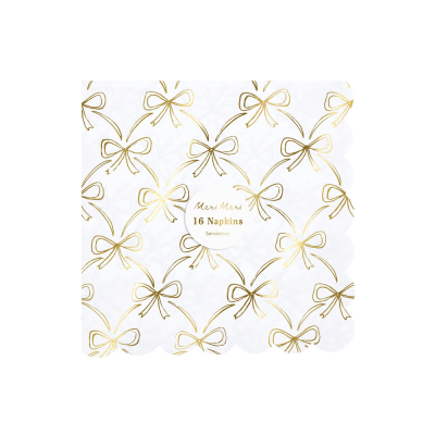 Gold Bow Large Napkins|Meri Meri