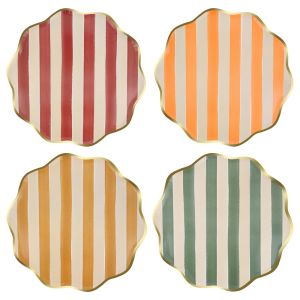 Fall Stripe Dinner Plates|Meri Meri