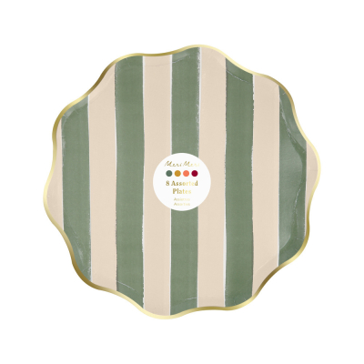 Fall Stripe Side Plates|Meri Meri