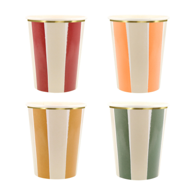 Fall Stripe Cups|Meri Meri