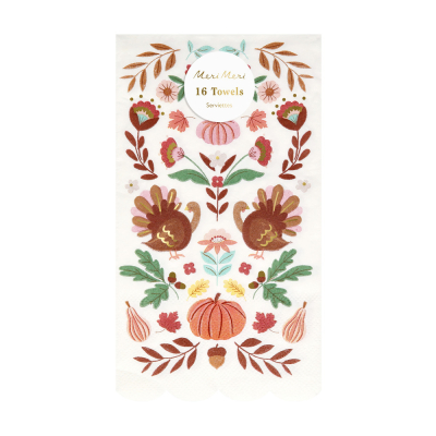 Folk Fall Guest Towels|Meri Meri
