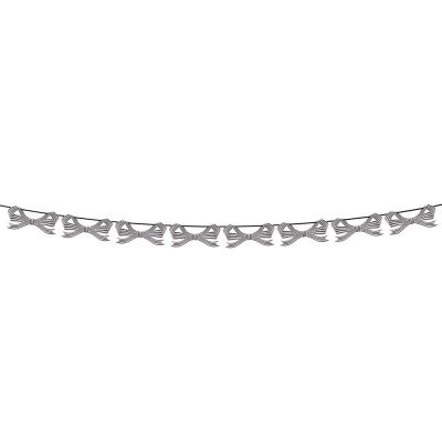 Black And White Stripy Bow Garland|Meri Meri