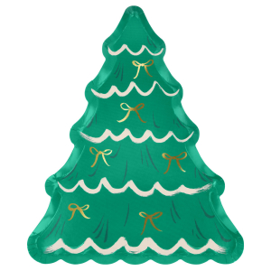 Christmas Tree With Bows Plates|Meri Meri