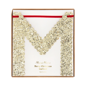 Glitter Scallop Merry Christmas Garland|Meri Meri