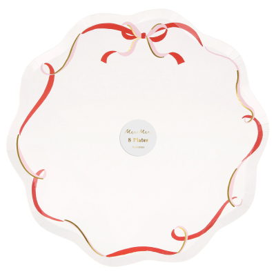 Ribbon Bow Dinner Plates|Meri Meri