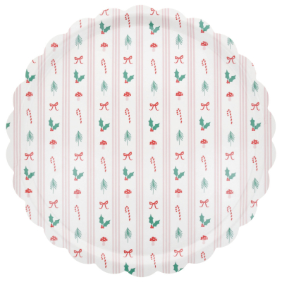 Festive Icon Stripes Large Tray|Meri Meri